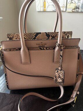 Kate Spade Cameron Street Candace Snakeskin Reptile satchel bag